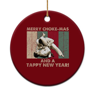 Jiu Jitsu Christmas Ceramic Ornament Retro Merry Choke Mas Tappy New Year Martial Arts BJJ Lover TS10 1pc Red Print Your Wear