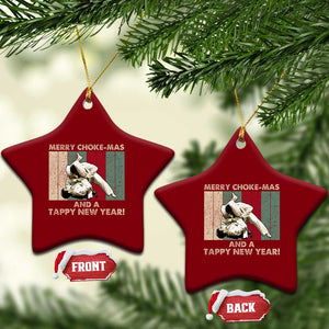 Jiu Jitsu Christmas Ceramic Ornament Retro Merry Choke Mas Tappy New Year Martial Arts BJJ Lover TS10 Print Your Wear