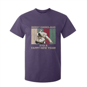 Jiu Jitsu Christmas T Shirt For Kid Retro Merry Choke Mas Tappy New Year Martial Arts BJJ Lover TS10 Purple Print Your Wear