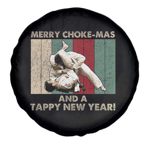 Jiu Jitsu Christmas Spare Tire Cover Retro Merry Choke Mas Tappy New Year Martial Arts BJJ Lover TS10 Print Your Wear