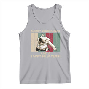 Jiu Jitsu Christmas Tank Top Retro Merry Choke Mas Tappy New Year Martial Arts BJJ Lover TS10 Athletic Heather Print Your Wear