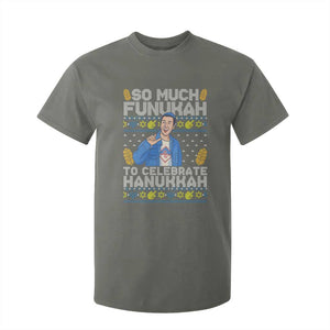 Funny Ugly Hanukkah T Shirt For Kid So Much Funukah To Celebrate Hanukkah Sandler TS10 Military Green Print Your Wear