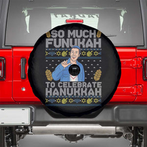Funny Ugly Hanukkah Spare Tire Cover So Much Funukah To Celebrate Hanukkah Sandler TS10 Black Print Your Wear