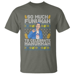 Funny Ugly Hanukkah T Shirt So Much Funukah To Celebrate Hanukkah Sandler TS10 Military Green Print Your Wear