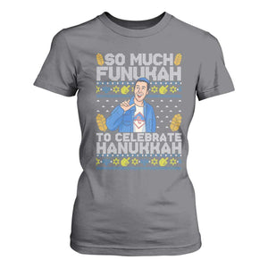 Funny Ugly Hanukkah T Shirt For Women So Much Funukah To Celebrate Hanukkah Sandler TS10 Charcoal Print Your Wear