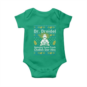 Funny Ugly Hanukkah Baby Onesie Mr Dreidel Dj Chanukkah Jewish TS10 Irish Green Print Your Wear
