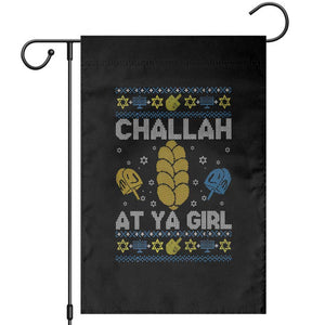 Funny Ugly Hanukkah Garden Flag Challah At Ya Girl Matching TS10 Black Print Your Wear