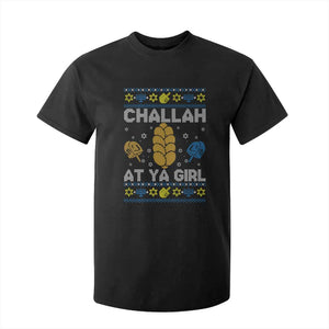 Funny Ugly Hanukkah T Shirt For Kid Challah At Ya Girl Matching TS10 Black Print Your Wear
