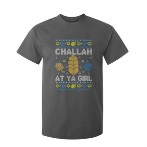 Funny Ugly Hanukkah T Shirt For Kid Challah At Ya Girl Matching TS10 Dark Heather Print Your Wear
