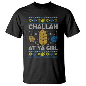 Funny Ugly Hanukkah T Shirt Challah At Ya Girl Matching TS10 Black Print Your Wear