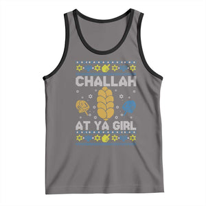 Funny Ugly Hanukkah Tank Top Challah At Ya Girl Matching TS10 Deep Heather Black Print Your Wear