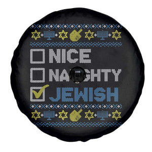 Nice Naughty Jewish Ugly Hanukkah Spare Tire Cover Chanukah Jew Gift TS10 Print Your Wear