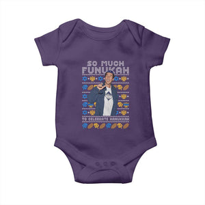 Funny Ugly Hanukkah Baby Onesie Sandler So Much Funukah To Celebrate Hanukkah TS10 Purple Print Your Wear