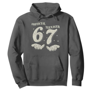 Funny 13th Birthday Official Teenager Hoodie Viral Meme Six Seven 6 7 Hands 13 Years Old Boys Kids TS10 Dark Heather Print Your Wear