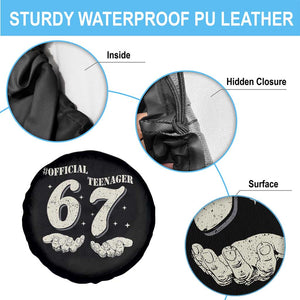 Funny 13th Birthday Official Teenager Spare Tire Cover Viral Meme Six Seven 6 7 Hands 13 Years Old Boys Kids TS10 Print Your Wear
