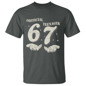 Funny 13th Birthday Official Teenager T Shirt Viral Meme Six Seven 6 7 Hands 13 Years Old Boys Kids TS10 Dark Heather Print Your Wear