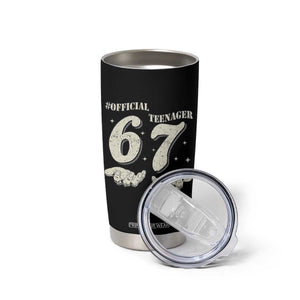 Funny 13th Birthday Official Teenager Tumbler Cup Viral Meme Six Seven 6 7 Hands 13 Years Old Boys Kids TS10 Print Your Wear
