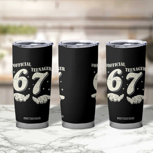 Funny 13th Birthday Official Teenager Tumbler Cup Viral Meme Six Seven 6 7 Hands 13 Years Old Boys Kids TS10 Print Your Wear