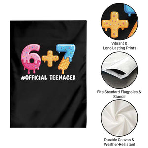 Funny 67 13th Birthday Official Teenager Garden Flag 6 7 Ice Cream Drip Meme Funny Six Seven 13 Years Old TS10 Print Your Wear