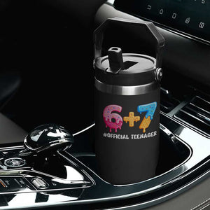 Funny 67 13th Birthday Official Teenager Flip Straw Tumbler 6 7 Ice Cream Drip Meme Funny Six Seven 13 Years Old TS10 Print Your Wear