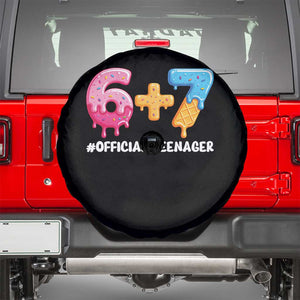 Funny 67 13th Birthday Official Teenager Spare Tire Cover 6 7 Ice Cream Drip Meme Funny Six Seven 13 Years Old TS10 Black Print Your Wear