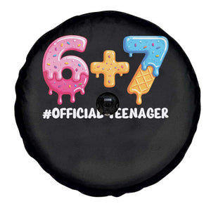 Funny 67 13th Birthday Official Teenager Spare Tire Cover 6 7 Ice Cream Drip Meme Funny Six Seven 13 Years Old TS10 Print Your Wear