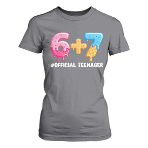 Funny 67 13th Birthday Official Teenager T Shirt For Women 6 7 Ice Cream Drip Meme Funny Six Seven 13 Years Old TS10 Charcoal Print Your Wear