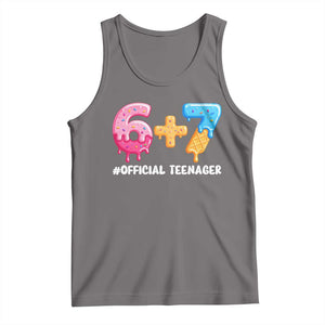 Funny 67 13th Birthday Official Teenager Tank Top 6 7 Ice Cream Drip Meme Funny Six Seven 13 Years Old TS10 Deep Heather Print Your Wear