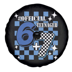 Funny 13th Birthday Official Teenager Spare Tire Cover 6+7 13 Year Old Boys Kids Checkered 67 Meme TS10 Print Your Wear