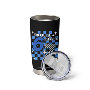 Funny 13th Birthday Official Teenager Tumbler Cup 6+7 13 Year Old Boys Kids Checkered 67 Meme TS10 Print Your Wear