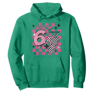 Funny 13th Birthday Official Teenager Hoodie 6+7 13 Year Old Kids Girls Pink Checkered 67 Meme TS10 Irish Green Print Your Wear