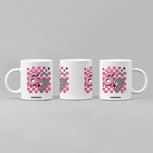 Funny 13th Birthday Official Teenager Coffee Mug 6+7 13 Year Old Kids Girls Pink Checkered 67 Meme TS10 Print Your Wear