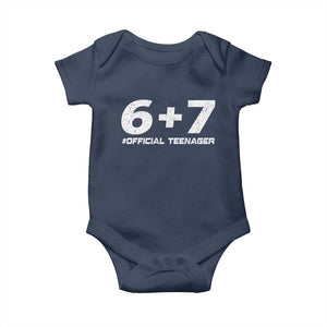 Funny 13th Birthday Official Teenager Baby Onesie 13 Years Old Boys Kids TS10 Navy Print Your Wear