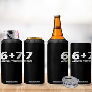 Funny 13th Birthday Official Teenager 4 in 1 Can Cooler Tumbler 13 Years Old Boys Kids TS10 Print Your Wear