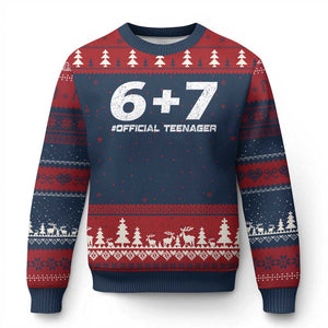 Funny 13th Birthday Official Teenager Ugly Christmas Sweater 13 Years Old Boys Kids TS10 Navy Red Print Your Wear