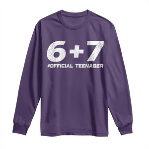 Funny 13th Birthday Official Teenager Long Sleeve Shirt 13 Years Old Boys Kids TS10 Purple Print Your Wear