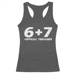 Funny 13th Birthday Official Teenager Racerback Tank Top 13 Years Old Boys Kids TS10 Dark Heather Print Your Wear