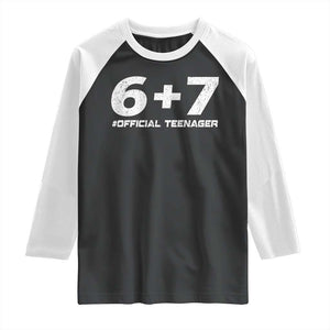 Funny 13th Birthday Official Teenager Raglan Shirt 13 Years Old Boys Kids TS10 Black White Print Your Wear