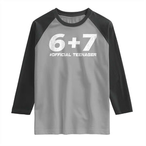 Funny 13th Birthday Official Teenager Raglan Shirt 13 Years Old Boys Kids TS10 Sport Gray Black Print Your Wear