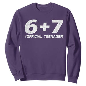 Funny 13th Birthday Official Teenager Sweatshirt 13 Years Old Boys Kids TS10 Purple Print Your Wear