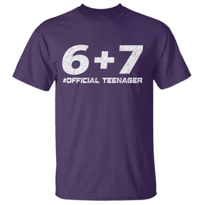 Funny 13th Birthday Official Teenager T Shirt 13 Years Old Boys Kids TS10 Purple Print Your Wear