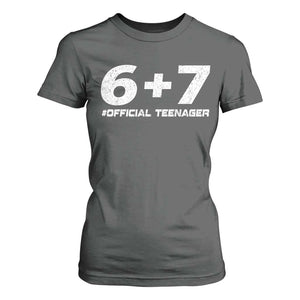 Funny 13th Birthday Official Teenager T Shirt For Women 13 Years Old Boys Kids TS10 Dark Heather Print Your Wear