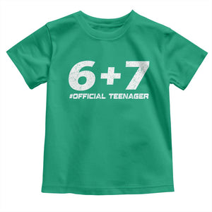 Funny 13th Birthday Official Teenager Toddler T Shirt 13 Years Old Boys Kids TS10 Irish Green Print Your Wear