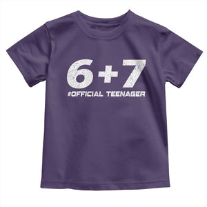 Funny 13th Birthday Official Teenager Toddler T Shirt 13 Years Old Boys Kids TS10 Purple Print Your Wear