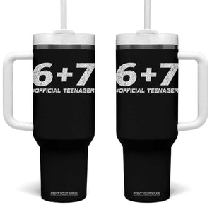 Funny 13th Birthday Official Teenager Tumbler With Handle 13 Years Old Boys Kids TS10 One Size: 40 oz Black Print Your Wear