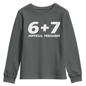 Funny 13th Birthday Official Teenager Youth Sweatshirt 13 Years Old Boys Kids TS10 Dark Heather Print Your Wear