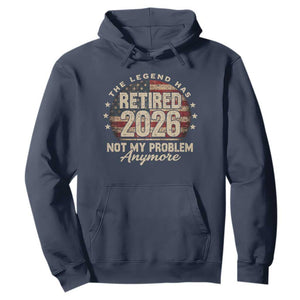 The Legend Has Retired 2026 Hoodie Funny Retirement USA Flag TS10 Navy Print Your Wear