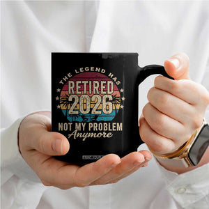 The Legend Has Retired 2026 Coffee Mug Retro Funny Retirement TS10 Print Your Wear