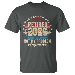 The Legend Has Retired 2026 T Shirt Retro Funny Retirement TS10 Dark Heather Print Your Wear
