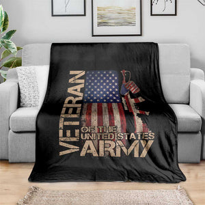 Veteran Of The United States Throw Blanket Army US Flag Veteran Patriotic TS10 Print Your Wear